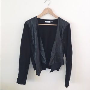 Calvin Klein Leather Accent Cardigan